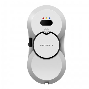 Liectroux HCR-10 Robot nettoyeur de vitres, pulvérisation d'eau ultrasonique, aspirateur robot ultra-mince pour les vitres, nettoyage des vitres à domicile, nettoyage à sec et humide, parcours AI,Moteur sans balais