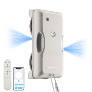 Robot laveur de vitres Liectroux G8, essuyage linéaire à haute vitesse, pulvérisation d’eau bidirectionnelle,nettoyeur de vitres ultra-fin,lave-vitres électrique,serpillière sèche & humide,essuie-glace bionique pour 4 bords & 4 angles,sans zones manquées