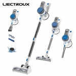 Liectroux i7 Aspirateur à main sans fil, Moteur sans balai 250W, Aspiration 22Kpa, Lumière LED, Batterie détachable, 2*Brosses roulantes pour sol + moquette, Aspirateur léger pour moquette, sols durs, poils d'animaux.