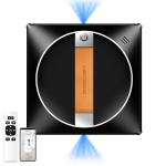 Robot lave-vitres Liectroux YW710 avec double pulvérisation d'eau, capteur laser intelligent, nettoyage humide automatique, contrôle par application et télécommande, pour vitres, miroirs et surfaces lisses, noir